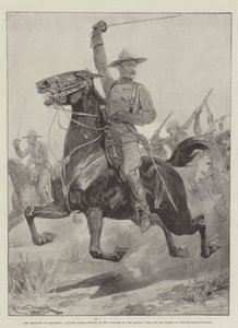 De Verdediger van Mafeking, Kolonel Baden-Powell, in het Uniform van het Speciale Korps dat hij heeft opgericht in Brits Bechuanaland